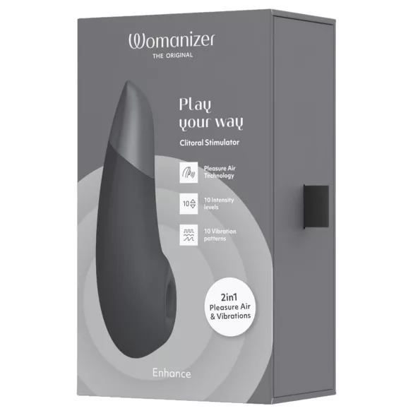 Womanizer Enhance 2in1 διεγέρτης κλειτορίδας με κύματα αέρα + δονητής (μαύρο)