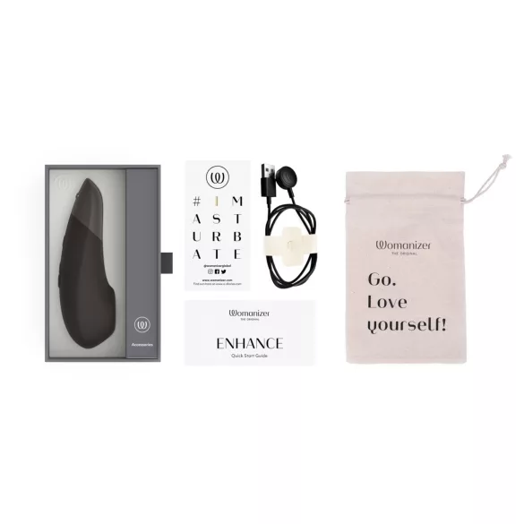 Womanizer Enhance 2in1 διεγέρτης κλειτορίδας με κύματα αέρα + δονητής (μαύρο)