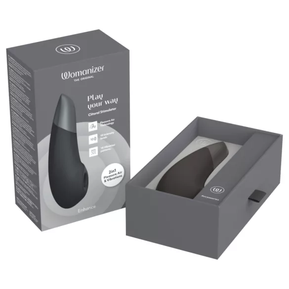 Womanizer Enhance 2in1 διεγέρτης κλειτορίδας με κύματα αέρα + δονητής (μαύρο)