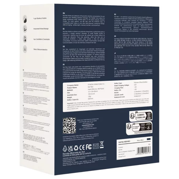 Svakom Iker Neo - διαδραστικός παλλόμενος δονητής πρωκτού - μπλε