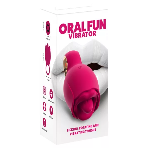 You2Toys Oral Fun - γλωσσικός διεγέρτης κλειτορίδας (ροζ)