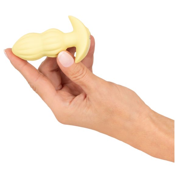 Cuties Mini - Ριγέ Δονητικός Πρωκτικός Πώμα (Κίτρινο)