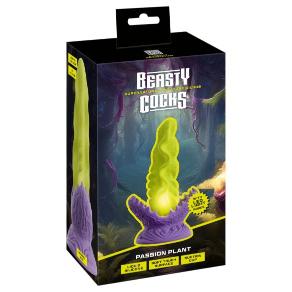 Beasty Cocks - δονητής ομοίωμα πέους φωσφορίζων - πράσινο