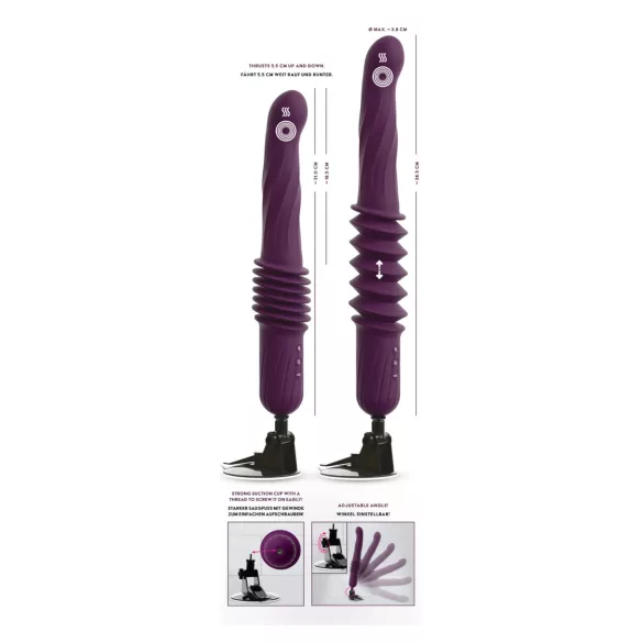 You2Toys - δονητής ώθησης με θέρμανση και τηλεχειριστήριο (μωβ)