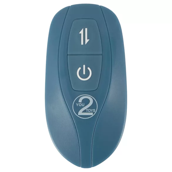 You2Toys - 3 τεμαχίων strap-on δονητής κουνελάκι με τηλεχειριστήριο (μπλε)