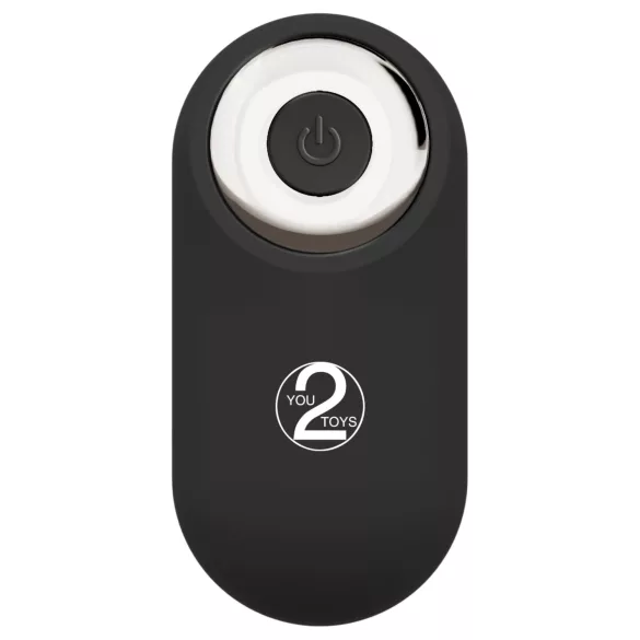 You2Toys - τηλεχειριζόμενος διπλός δονητής με ζώνη (μαύρος)
