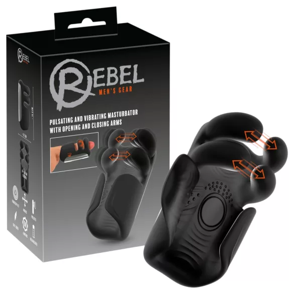 Rebel - παλλόμενος, δονητικός αυνανιστής (μαύρο)