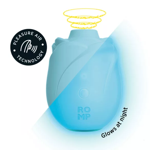 ROMP Rose Glow - διεγέρτης κλειτορίδας με κύματα αέρα (μπλε)