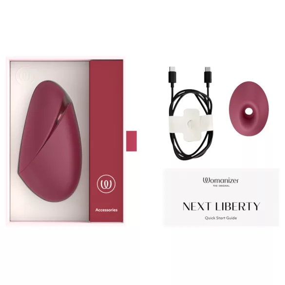 Womanizer Next Liberty - διεγέρτης κλειτορίδας με κύματα αέρα (κόκκινο)