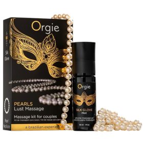   Orgie Pearls Lust - κολιέ μαργαριταριών & τζελ μασάζ (30ml)