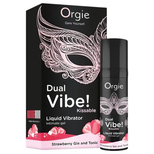 Orgie Dual Vibe - unisex υγρό δονητής - Φράουλα - Gin Tonic (15ml)