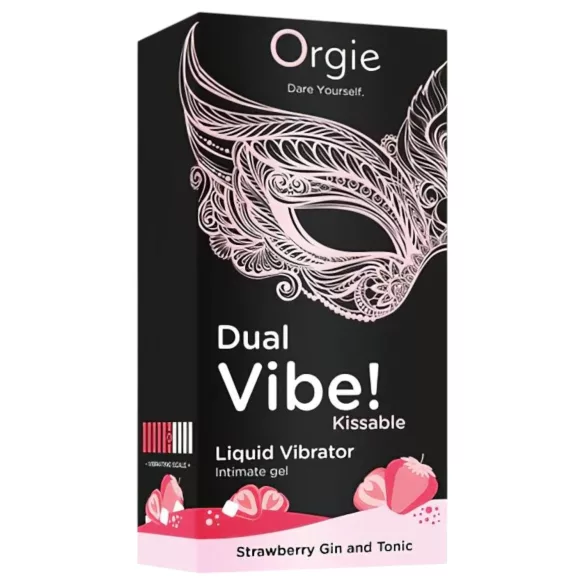 Orgie Dual Vibe - υγρό δονητής unisex - φράουλα gin tonic - 15ml