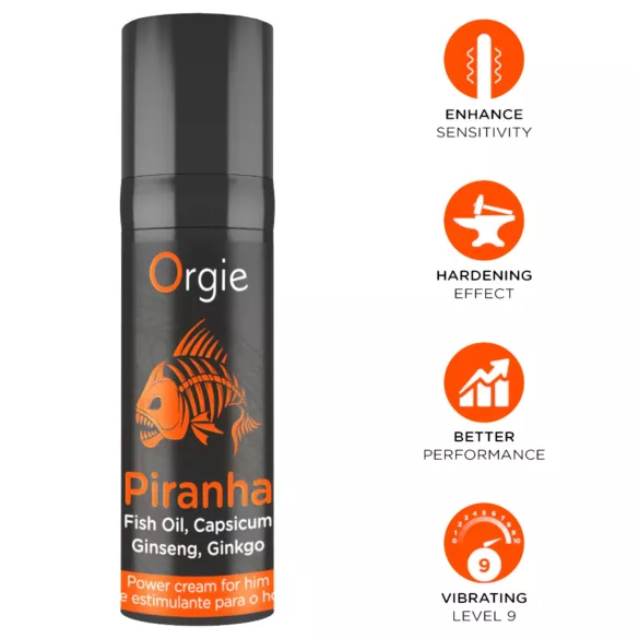 Orgie Piranha Power Cream - Διεγερτική Κρέμα για Άνδρες (15 ml)