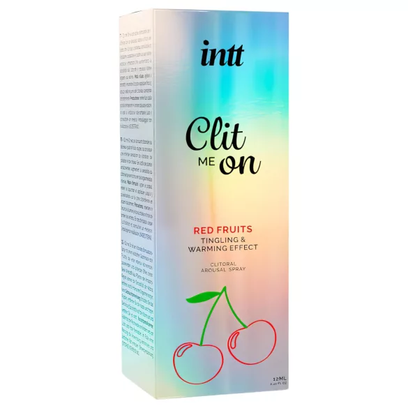 intt Clit Me On - υγρό δονητής σπρέι κλειτορίδας - κόκκινα φρούτα (12ml)