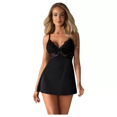   Obsessive - δαντελένιο babydoll και string (μαύρο)