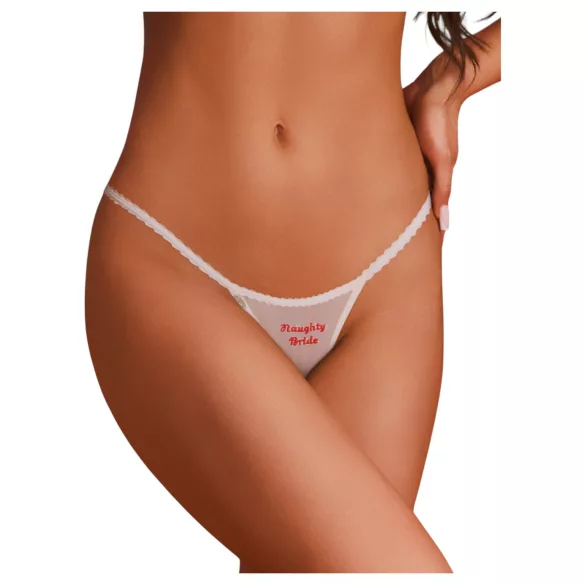 Obsessive Weddya Bride - ανοιχτό στρινγκ (λευκό) - L/XL