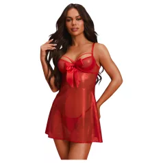   Obsessive Gifty - σετ babydoll και string (κόκκινο)