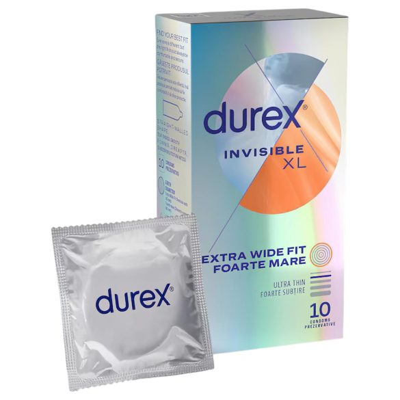 Durex Invisible XL - εξαιρετικά μεγάλα προφυλακτικά (10τμχ)