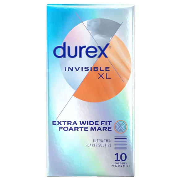 Durex - προφυλακτικά XL Invisible - εξαιρετικά μεγάλα - 10 τεμάχια