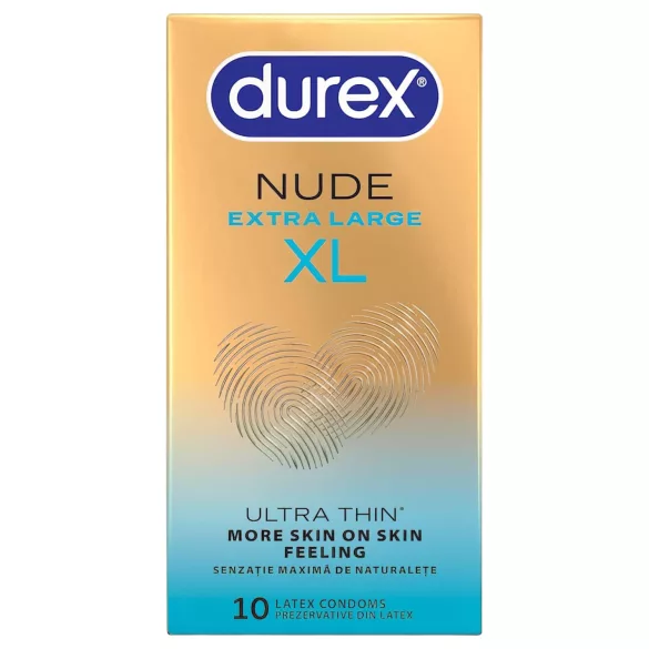 Durex Nude XL - προφυλακτικά έξτρα μεγέθους (10 τεμάχια)