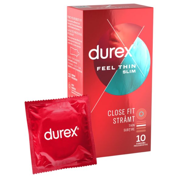Durex Feel Thin Slim - φυσική αίσθηση προφυλακτικά (10 τεμ)
