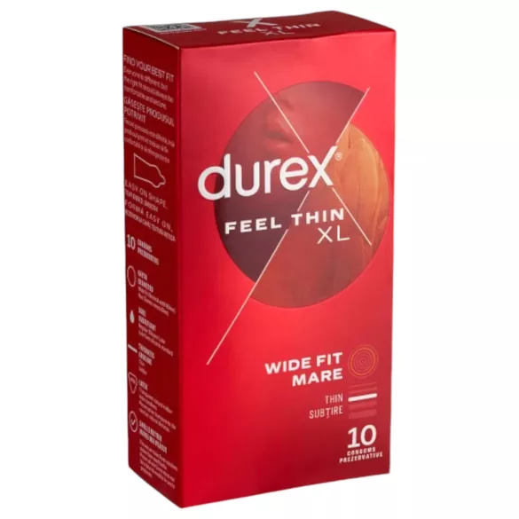 Durex Feel Thin XL - προφυλακτικό φυσική αίσθηση XL - 10 τεμάχια