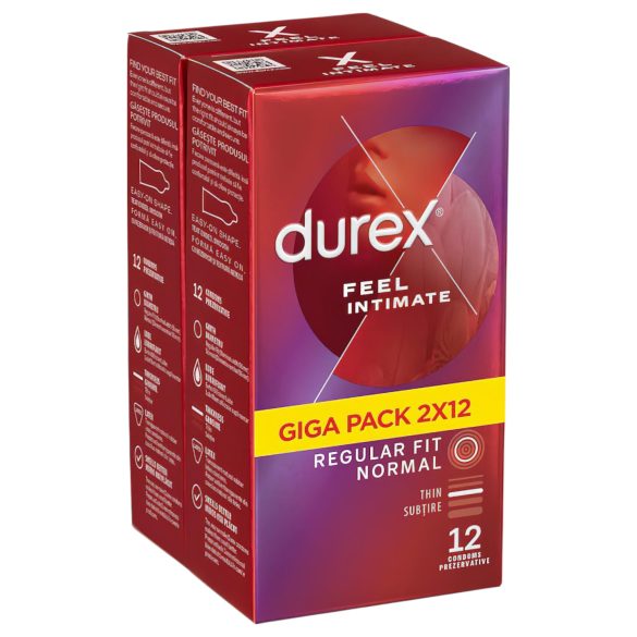 Durex Feel Intimate - λεπτά προφυλακτικά πακέτο (2x12τμχ)