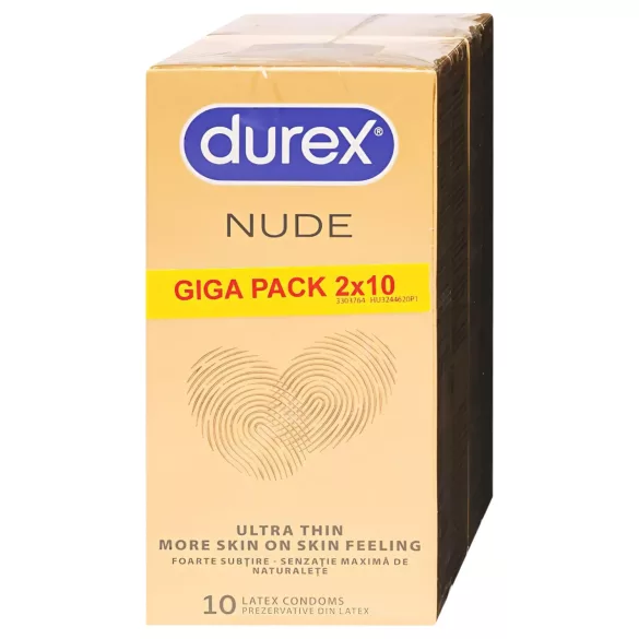 Durex Nude - εξαιρετικά λεπτά προφυλακτικά (2x10 τεμάχια)