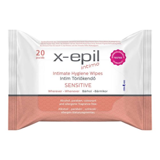 X-Epil Intimo Sensitive - intimate wipes (20pcs)