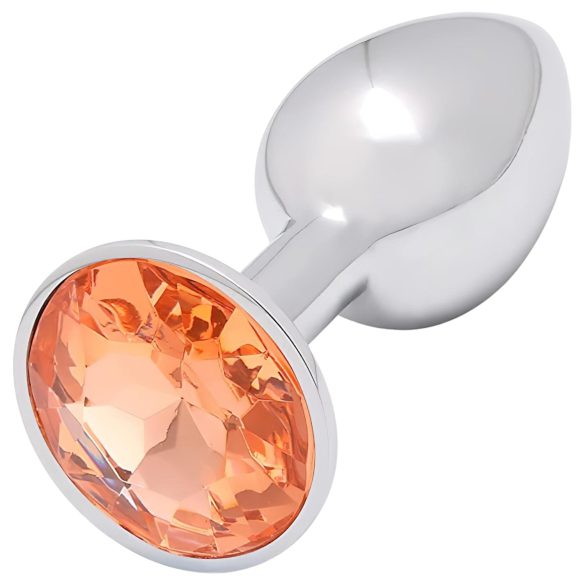 Sunfo - μεταλλικό πρωκτικό βύσμα με χρυσή πέτρα (ασημί)