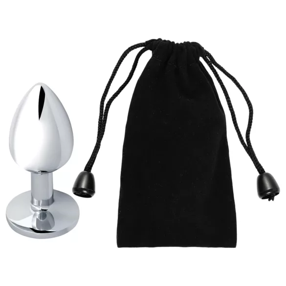 Sunfo - μεταλλικό πρωκτικό βύσμα με γαλάζια πέτρα - ασημί