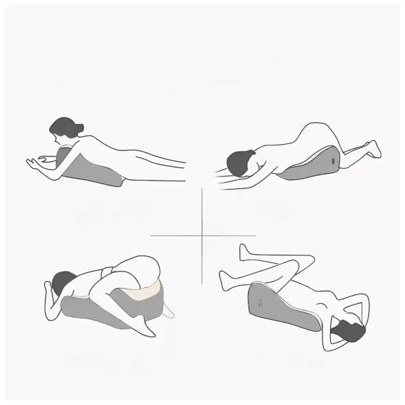 Magic Pillow - μαξιλάρι με memory foam και θήκη για dildo - γκρι