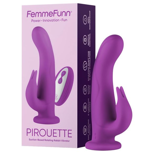 FemmeFunn Pirouette - επαναφορτιζόμενος, πολυτελής δονητής με τηλεχειρισμό (μωβ)