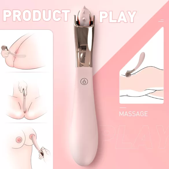 Sex HD - δονητής επαναφορτιζόμενος αδιάβροχος με τροχό διέγερσης ροζ