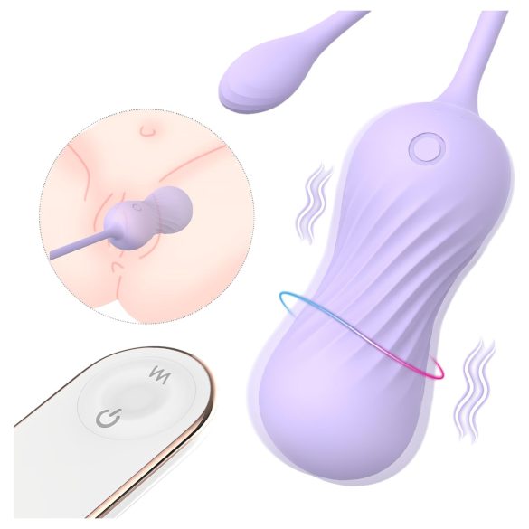 Sex HD Twist Egg - δονητικό αυγό διάφορων ρυθμών (μοβ)