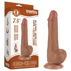  Lovetoy - δονητής με όρχεις διπλής στρώσης - 19,5cm φυσικό
