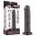 Lovetoy Sliding-Skin - δονητής με βεντούζα διπλής στρώσης - 20cm καφέ