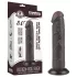 Lovetoy Sliding-Skin - δονητής με βεντούζα διπλής στρώσης - 20cm καφέ