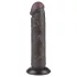 Lovetoy Sliding-Skin - δονητής με βεντούζα διπλής στρώσης - 20cm καφέ