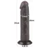 Lovetoy Sliding-Skin - δονητής με βεντούζα διπλής στρώσης - 20cm καφέ