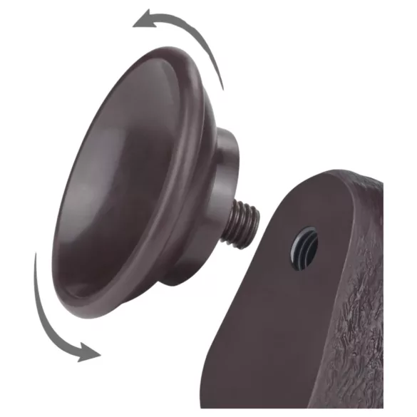 Lovetoy Sliding-Skin - δονητής με βεντούζα διπλής στρώσης - 20,8cm καφέ