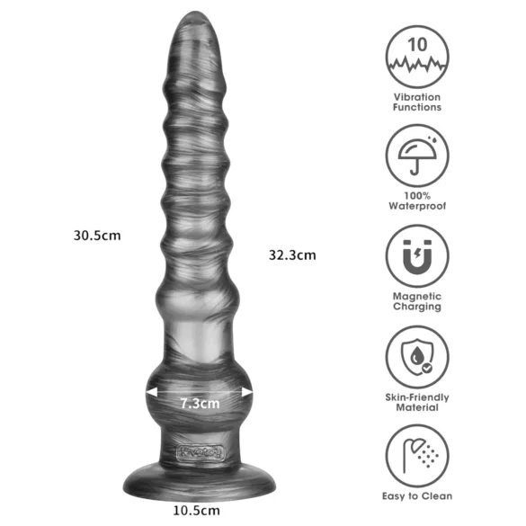 Lovetoy King Sized - δονητής μεγάλος μέγεθος - 32cm - γκρι