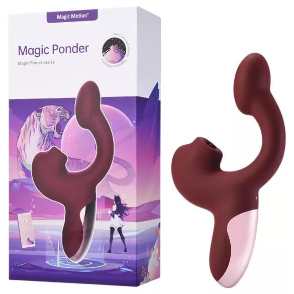 Magic Motion Magic Ponder - δονητής με βραχίονα για κλειτορίδα 2 σε 1 - μπορντό