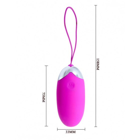 Pretty Love Berger - rechargeable, radio controlled, vibrating egg (pink)