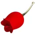 Pretty Love Rose Lover - δονητής κλειτορίδας με γλώσσα 2 σε 1 - κόκκινο