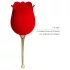 Pretty Love Rose Lover - δονητής κλειτορίδας με γλώσσα 2 σε 1 - κόκκινο