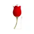 Pretty Love Rose Lover - δονητής κλειτορίδας με γλώσσα 2 σε 1 - κόκκινο