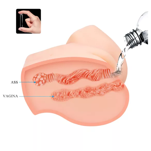 Crazy Bull - ανδρικός ρεαλιστικός δονητής σιλικόνης οπίσθια μορφή - φυσικό χρώμα