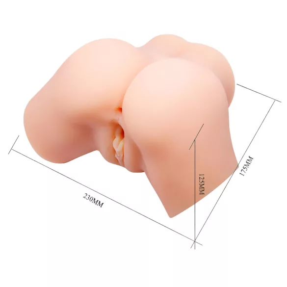 Crazy Bull - ανδρικός ρεαλιστικός δονητής σιλικόνης οπίσθια μορφή - φυσικό χρώμα