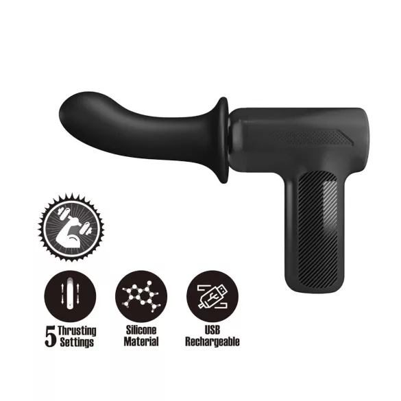 Pretty Love Dj Doctor - δονητής πιστόλι με ώθηση - μαύρο - γυναίκα